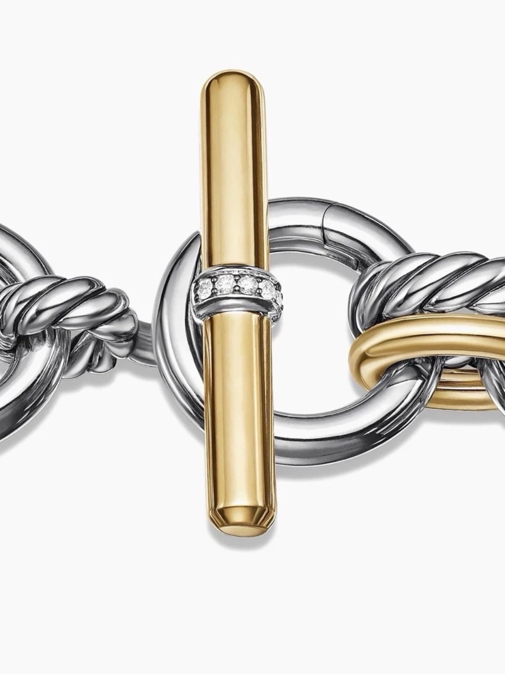 David Yurman Bold Mercer SS & 18kt gold - Picture 10 of 13
